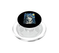 Siberian Husky Portrait Van Gogh PopSockets PopGrip for MagSafe