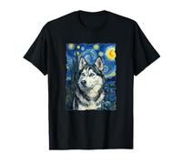 Siberian Husky Portrait Van Gogh T-Shirt