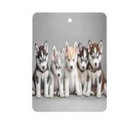 Siberian Husky Puppies Dog Car Air Fresheners Auto Scented Aromatherapy Tablets Decoration Accessories Square
