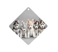 Siberian Husky Puppies Dog Car Air Fresheners Auto Scented Aromatherapy Tablets Decoration Accessories Rhombus