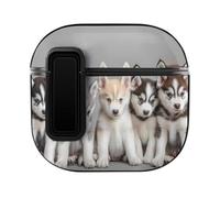Siberian Husky Puppies Dog Case Compatible with AirPods 4 Hard Earphone Case Protective Cover