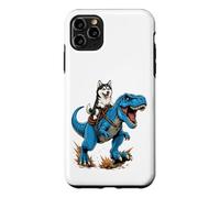 Siberian Husky Riding T Rex Dinosaur Arctic Dog Adventure Case for iPhone 11 Pro Max