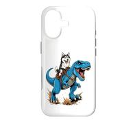Siberian Husky Riding T Rex Dinosaur Arctic Dog Adventure Case for iPhone 17