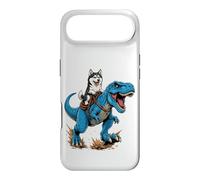 Siberian Husky Riding T Rex Dinosaur Arctic Dog Adventure Case for iPhone Air