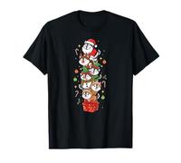 Siberian Husky Santa Elf Snowman Christmas Womens Mens Kids T-Shirt