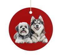 Siberian Husky Shih Tzu Dog Christmas Pendants