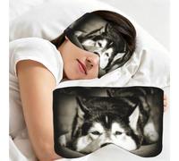 Siberian Husky, Sleep Mask for Home Travel, Full Eye Covers Light Blocking Eye Mask Sleep Eye and Ear Muffs