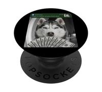 Siberian Husky There Is Motion At Your Front Door Dog Silly PopSockets Adhesive PopGrip