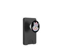 Siberian Husky Winter Portrait Colorful Canine Graphic Dog PopSockets PopWallet for MagSafe