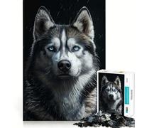 Siberian Husky Winter Snow 1000 Pieces Jigsaw Puzzles for Teenagers Logic Ability Toy Light Relax Accurate Cut Classic Gift 38x52cm