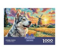 Siberian Husky1000 Piece Jigsaw Puzzles for Adults Family Game SpectacularFun And Challenging for Home Decoration Great Gift Idea70x50cm/1000pcs