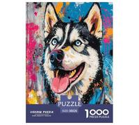 Siberian Husky1000Pieces JigsawPuzzleanimal KidsforAdult Colourful Brainteasing Age12+byth Challenging The Impossible Difficult Game Brainteasing Adults Jigsaw Puzzle 38x26cm/1000pcs