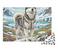 Siberian HuskyJigsaw Puzzle Animal Non Toxic Couples Logic Training Party Game Best Puzzle Gift 1000 Pieces 70x50cm/1000pcs