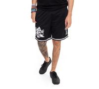 Siberian Meat Grinder - Pirate Bear Striped - Shorts - black - XXL - 100% Polyester,Mesh XXL