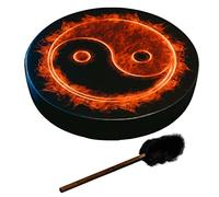 Siberian Shaman Drum | Handmade Shamanic Drum with Wand,Spiritual Bass Drum with Wand, Tunable Membrane Frame for Woman Drum Medical Instrument