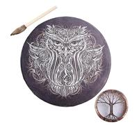 Siberian Shaman Drum Shamanic Hand Drum | Wooden Multipurpose Shaman Drum | Portable Meditation Hand Drum, Shamanic Musical Instruments for Yoga