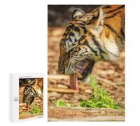 Siberian Tiger 1000-Piece Set Wooden Jigsaw Puzzle - Eco-Friendly Wood, Perfect Indoor Fun for Couples