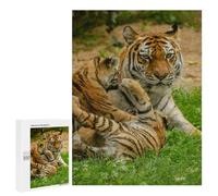 Siberian Tiger 500-Piece Set Wooden Jigsaw Puzzle - Polished Wood, Perfect Art Display for Art Lovers