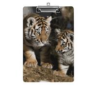 Siberian Tiger Clipboard, A4 Acrylic Clipboard with Hanging Hole, Ultra-Light Clip Board - Holds 100 Sheets, Shatterproof Document Holder for Office, 12.5" X 8.5"
