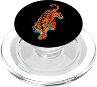 Siberian Tiger Cool Animal Art Retro Graphic Jungle Cat 2025 PopSockets PopGrip for MagSafe
