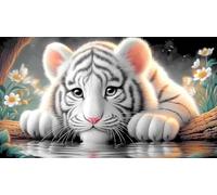 Siberian-Tiger Jigsaw Puzzles 1000Pc Educational Game Challenge Recycled Paper Impossible Hard Difficult for Adults and Kids Age 12 Years + 38x26/1000pcs