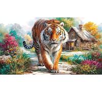 Siberian-Tiger Puzzle Game 1000 Pieces Educational Game Challenge Recycled Paper Challenging Puzzles for Relaxation, Creativity & Gift Giving 70x50/1000pcs