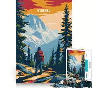 Siberian Trek Jigsaw Puzzle for Teenagers 1000 Pieces Brain Skill Home Activity Exact Edge Festive Gift 50x75cm