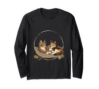 Sibling Cats - Two felines Sitting Together Brother, Sister Long Sleeve T-Shirt