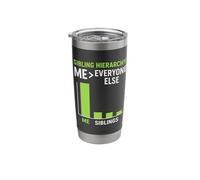 Sibling Hierarchy Me Superior All Others Funny Chart Stainless Steel Insulated Tumbler