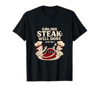 Sibling Steak Well Done Vintage Diner Humor T-Shirt