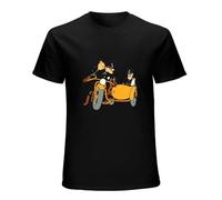 SIBOER Men's Tin-Tin and Transportation T-Shirt Black M