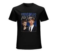 SIBOER Thomas-Brodie-Sangster-Rap-Hip-Hop-Rapper-90S-Retro-Vintage-T-Shirt-New-Men-Men-T(1) Black L