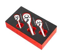 Sibomtex 12 38 14 Inch Drive Stubby Ratchet Flex Head Ratchet Set Mini Stubby Ratchet Wrench Set 72 Tooth Quick Release Head Socket Wrench Reverse Ratcheting Wrench for Tight Spaces