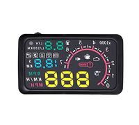 Sibomtex Car HUD Head Up Display 5.5" KMh & MPH Speeding Warning OBD2 Interface Windshield Projector Multe-Color Bright Speeding Warning System