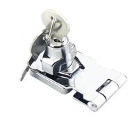 Sibomtex Door Lock Latch Cabinet Locks with Keys Hasp Lock Chrome Plated Garage Door Hasp Lock Staple Security Lock