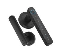 Sibomtex Smart Fingerprint Door Lock Keyless Entry Biometric Door Lock with Handle Set Support Key & Password and nt Tuya App Remote Control BT Connecting for Home Apartment Hotel Office