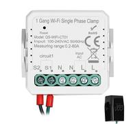 Sibomtex Tuya WiFi 2 Gang 80A Single Phase Clamp Solar PV Bidectional Two Way Energy Meter Mobilephone APP Control t Transformer Schedule Timer Home Automation Device