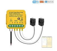 Sibomtex Tuya WiFi On-off Controller 80A Energy Meter t Transformer Clamp KWh Power Electricity Statistics ing Device Compatible Home for Voice Control