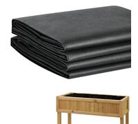 Sibosen 2 Packs Fabric Liner for Large Veg Trough Outdoor Raised Bed Planter Liner,2.9m x 1.6m/115" x 63" Non Woven Black Vegetable Trugs Herb Planter Liner Promotes Water Drainage and Soil Retention