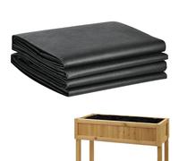 Sibosen Pack of 2 Fabric Liners for Large Veg Trough Outdoor Raised Bed Planter Liner Non Woven Black Vegetable Trugs Herb Planter Liner Heavy Duty Plant Grow Bags (160cm x 210cm)