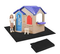 Sibosen Playhouse Mat,1.5 x 1.5M Portable Waterproof Outdoor Playhouse Activity Rug with Non Slip Backing Outside Game House Play Mat Home Floor Ground Pad Rug