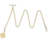 SIBOSUN Pocket Watch with Albert Chain, T Bar & Lobster Clasps, Curb Link Chain, 2 Hooks, Antique Life Tree Pendant Design Charm Fob, 4.1 Gold Compass, 1.1 Gold Compass