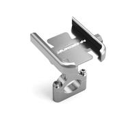SIBOUOU Navigation Bracket Motorcycle Mobile Phone Holder GPS Navigator Mirror Handlebar Bracket Accessories For Suzuki For AN125 AN200 AN400 AN650(Silver-1)