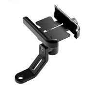 SIBOUOU Navigation Bracket Motorcycle Mobile Phone Holder GPS Navigator Mirror Handlebar Bracket Accessories For Suzuki For AN125 AN200 AN400 AN650(Black-1)