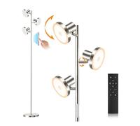 SIBRILLE 36W LED Tree Floor Lamp, Modern Dimmable Standing Lamp with Remote & Touch Control, 4 Color Temperatures, 3 Rotatable LED Light Floor Lamps for Living Room, Bedroom, Office
