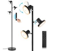 SIBRILLE 36W LED Tree Floor Lamp, Modern Dimmable Standing Lamp with Remote & Touch Control, 4 Color Temperatures, 3 Rotatable LED Light Floor Lamps for Living Room, Bedroom, Office
