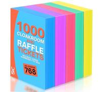 SIC ® 5-Pack Raffle Tickets Books 1-1000 - Cloakroom & Tombola Drum Tickets with Security Numbering - Numbered Raffle Books - Ideal for Fundraising, Prize Draws & Charity Events