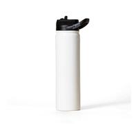 SIC Bottles 27oz Ice White with Built in Carabiner Lid (White, 27 Oz.)