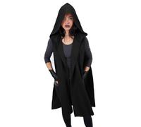 SIC HOODS Sand Dune Cape Cloak Desert Wasteland Chani Costume Cosplay Burning Man Festival Shawl Wrap Scarf Post Apocalytic, Black, One Size