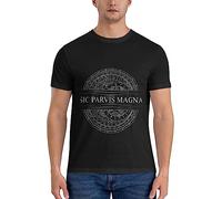 Sic Parvis Magna - Uncharted - White Version T-Shirt Mens Plain t Shirts Quick Drying t-Shirt Mens Clothing t Shirt Men